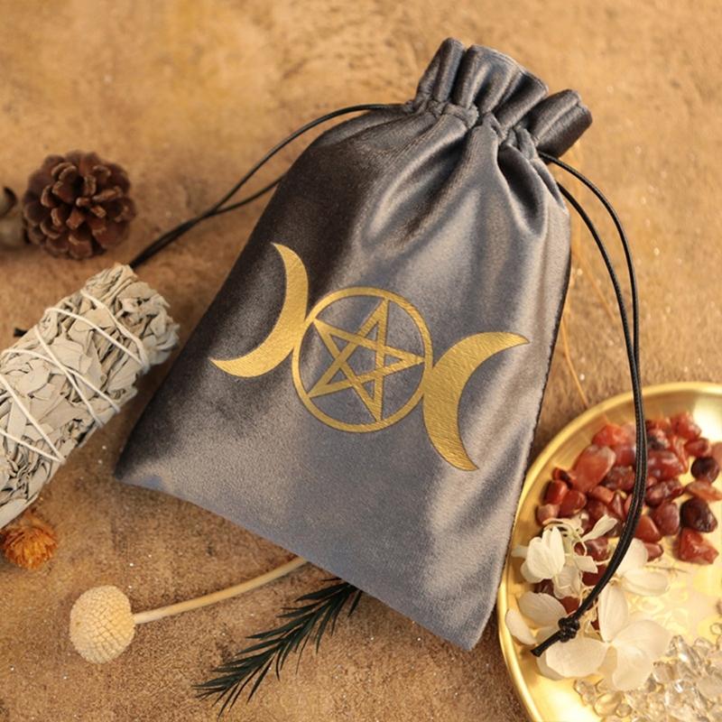 Board Game Cards Drawstrings Bag Tarot Card Flannel Bag Jewelry Pouches Oracles Card Organizers Witchcrafts Supplies
