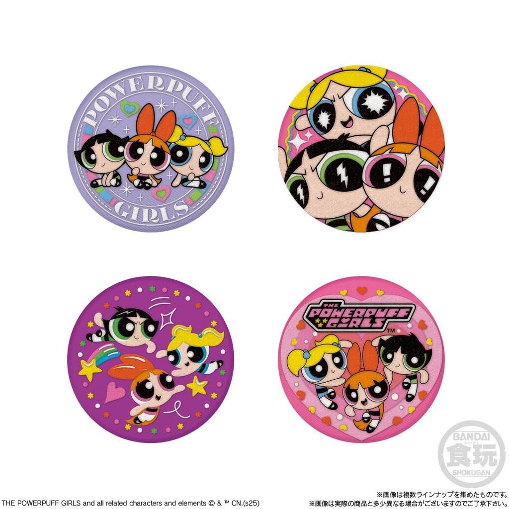 Bandai Powerpuff Girls Embroidered Can Badge Biscuit Biscuit Candy Toy [Box Set of 12]