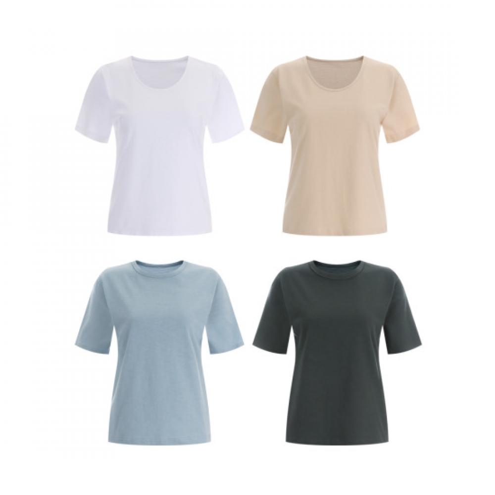 Shop  Women Summer Daily Solid CoTTon T shirT 10pcs Uniform Price