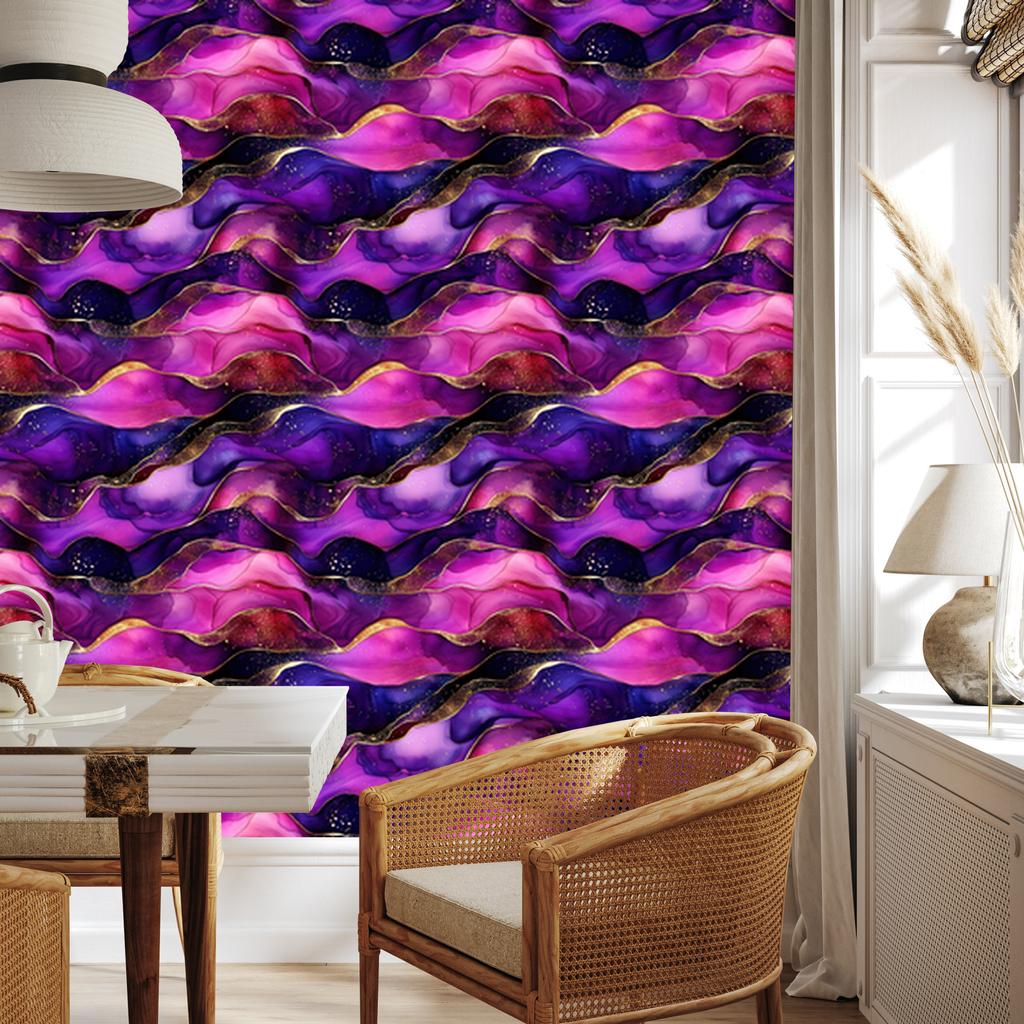 Ink Violet, Purple and Plum Wallpaper for Living Room and Bedroom 50x1000