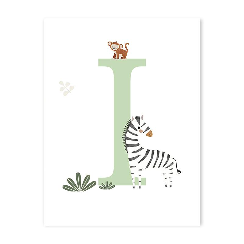 Jungle Animals Canvas Poster Lion Zebra Elephant Canvas Print Painting Decor Kids Bedroom Wall Art Print Pictures Nursery Decor
