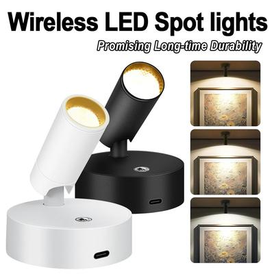 Wireless Wall Light Magnetic Base Touch Beside Lamp Usb Rechargeable Dimmable Indooor Lighting Downlight Led Decor Bedroom Night