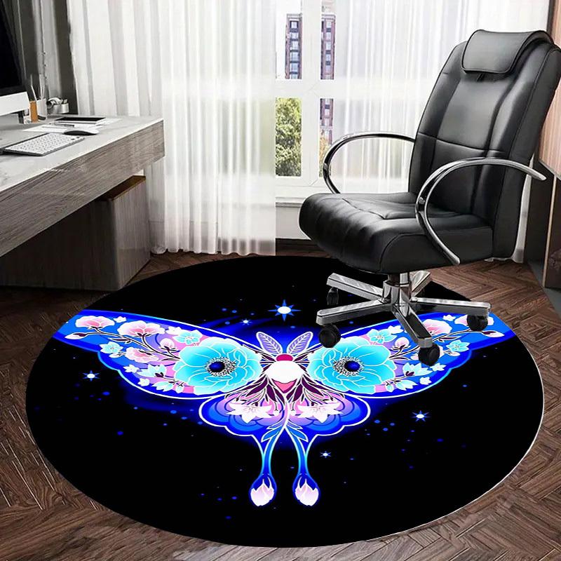 1pc Office Carpet Chair Mats Floral Butterfly Night Sky Perfect for Decorating Office Chairs, Living Rooms, Or Bedrooms