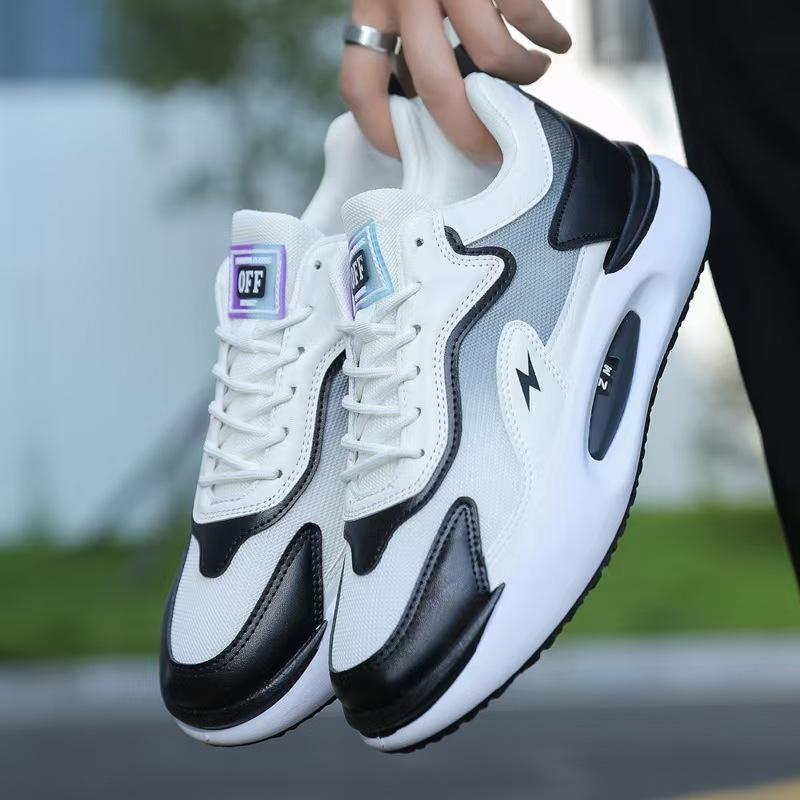 Men's Shoes Spring and Autumn Daddy Shoes Korean Style Thick Sole Breathable Flying Woven Running Shoes Casual Shoes Sports Shoes