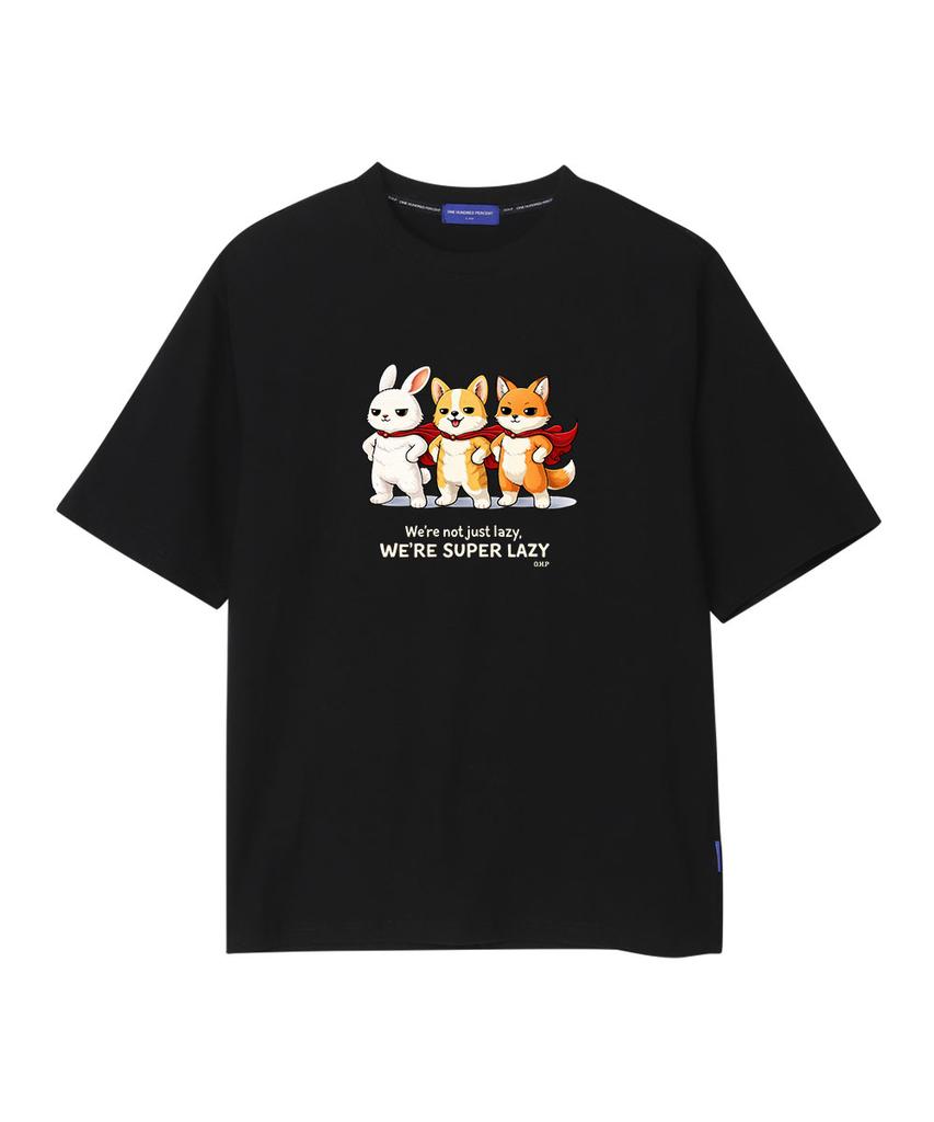 OHP Ohpxjoy Super Lazy Semi-Over Short Sleeve Tee