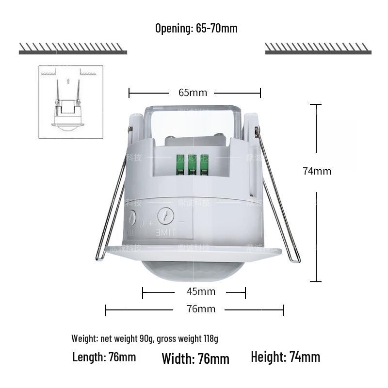 Intelligent Dimmable LED Ceiling Light with Embedded Infrared Motion Sensor