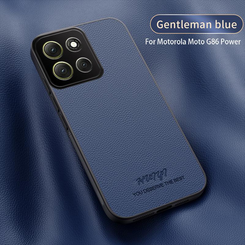 Matné kožené pouzdro pro Moto G86 Power G 86 G96 G85 G75 G64 G35 G34 Magnetické do auta Měkký rám Ochranný zadní kryt Silikonový kryt