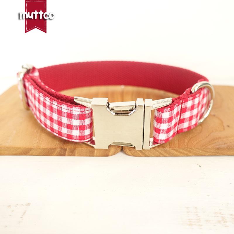 Plaid Bow Tie Dog Collar & Leash Set (UDC-047) by MUTTCO