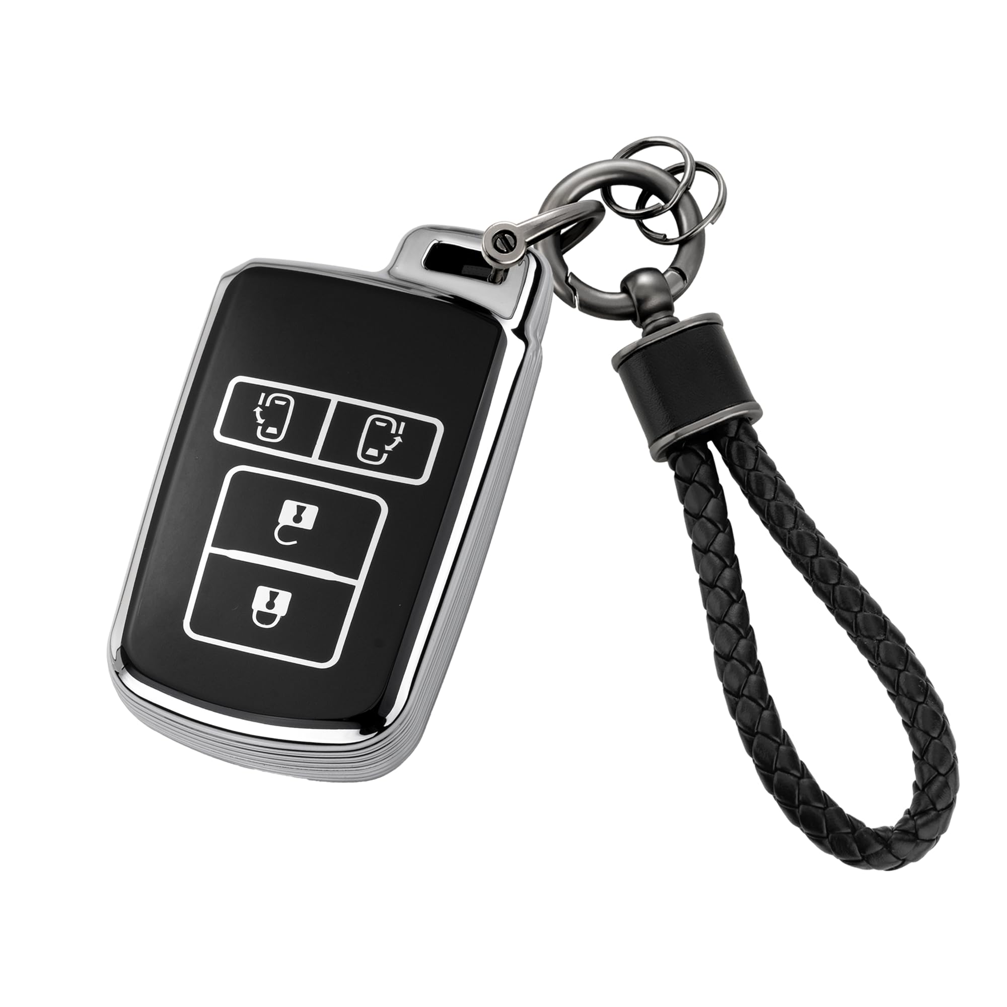 

Чехол для ключа Toyota Тип 80 Серия Voxy Noah Harrier 60 Серия Esquire Alphard Sienta Crown Auris Camry Двусторонний Слайдер Чехол для Смарт-Ключа Подходит для