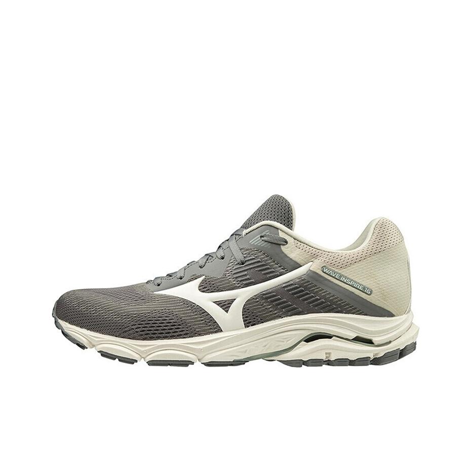 Mizuno Tessuto Confortevole Pelle Sintetica Antiscivolo Resistente all'Usura Traspirante Scarpe da Corsa Casual Basse Uomo sneaker Grigio Bianco J1GC204454