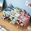 1 Stück mehrschichtiger Schreibtisch-Organizer mit Schubladen, Stift- und Schreibwaren-Aufbewahrungsbox, Büro-Schreibtisch-Make-up-Organizer mit erhöhtem Ständer