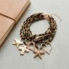 Charm Starfish Pendant Necklace Bohemia Style Leopard Cloth Strip Necklace Leopard Choker  Vacation