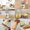 Butter Churner Clear Glass Silic Home Butter Maker With New