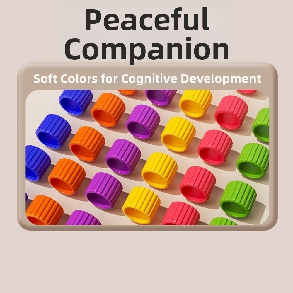 Reusable Stacking Rainbow Rings Educational Toy Color Matching Color Matching Toy  Home Play