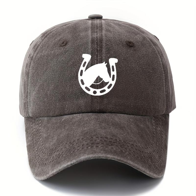 Lightweight outdoor minimalist horseshoe design camping casual style truck hat fashionable curved eave wear-resistant