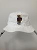 [USED] POLO Bear Embroidered Bucket Hat White XL
