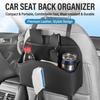Jfbonin Universal Car Backseat Organizer Pu Leather Seat Back Storage Bag With Tissue Box, Water Bottle Holder, Hooks For Car