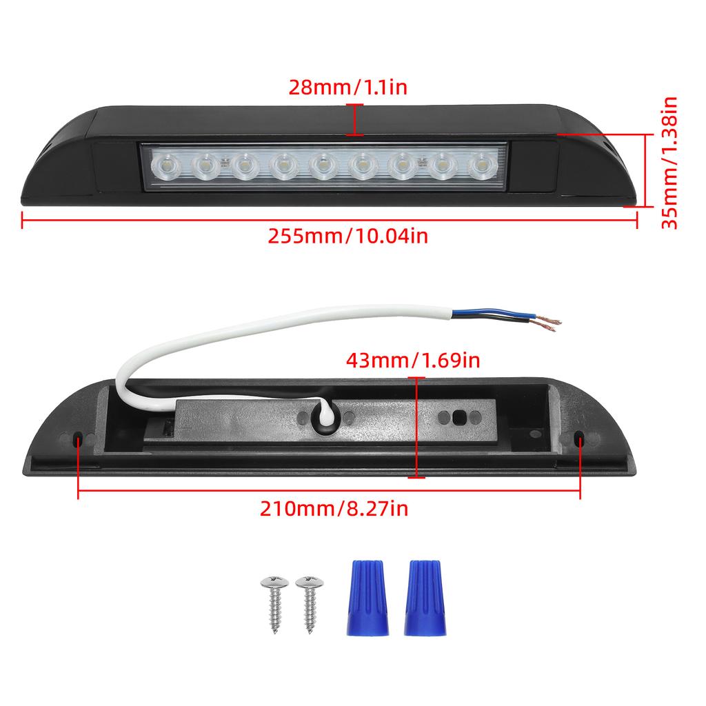 1pc Porch Light for RV Caravan Interior Wall Lamps Trailer Exterior Lamp 9 LED Awning Lamp Outdoor Camping Light Equipment