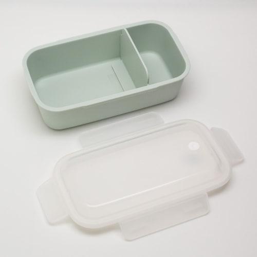 OSK Pale Color Lunch Box, Green [HPC-550D] Dishwasher and Microwave Safe with Dividers