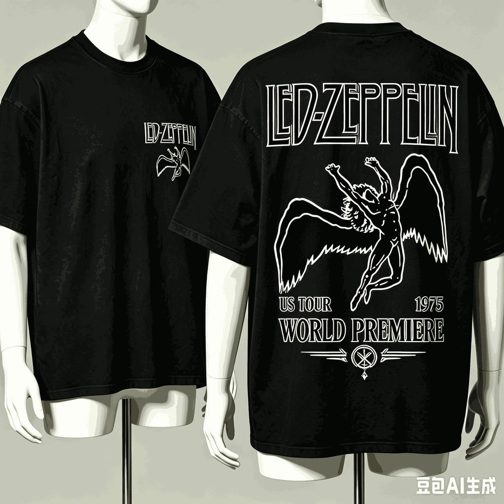Led Zeppelin Voor Fan Cadeau T-shirt Unisex Unisex Harajuku Oversized Unisex Korte Mouw Streetwear Hoge Kwaliteit Koppels Klassiek T-shirt