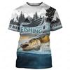 Creative Printed Pattern Short Sleeved Carp 3D Digital Printed Loose Fit Men's T-shirt