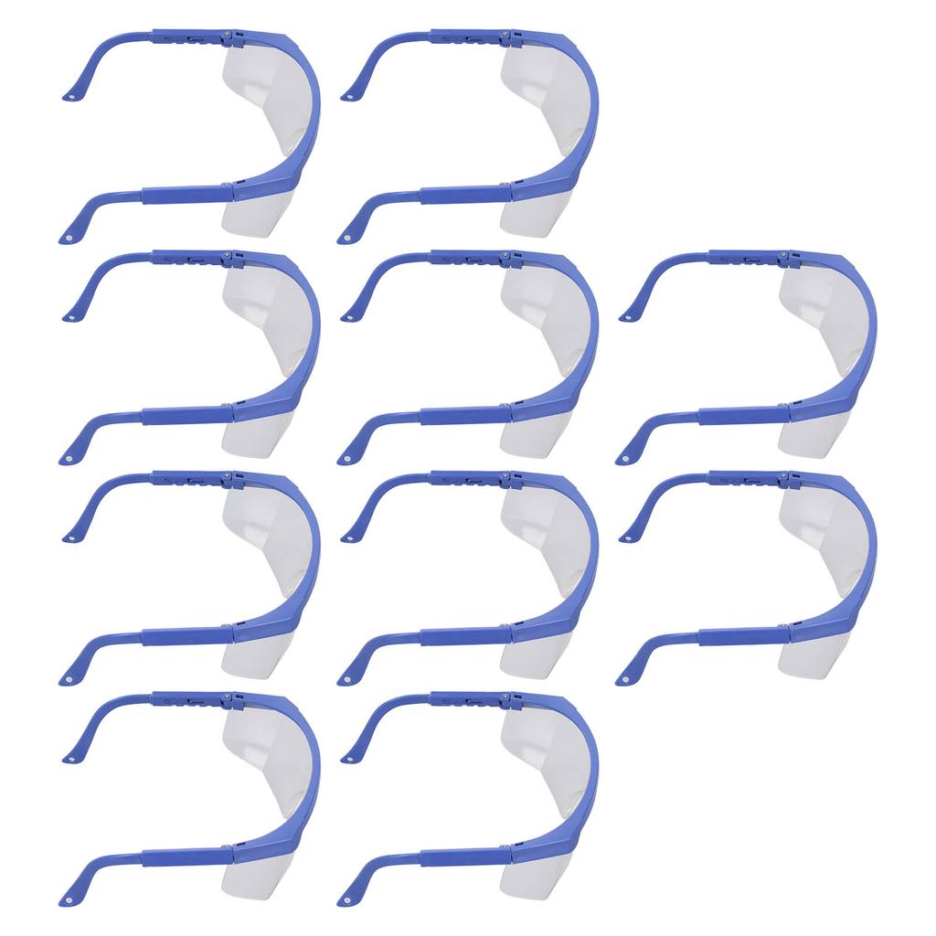 10Pcs Safety Goggles Plastic Protective Glasses Adjustable Eye Wear Set Kit for Laboratory