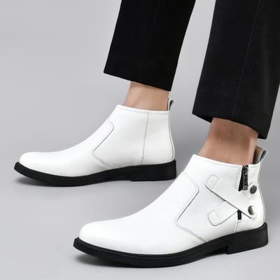 All-match Brand Retro Busines Shoes Comfortable Man Ankle Boots Warm Winter High Top Footwear Genuine Leather Mens Chelsea Boots