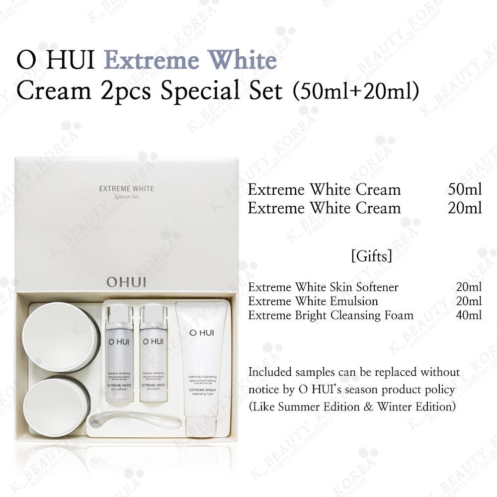 O HUI Extreme White Cream 2pcs Special Set 5items +RANDOM GIFT