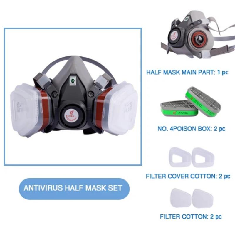 383G Respirator Silica Gel Head-mounted Modular Breathing Mask 4 Models Against Chemical Industry Safety Mask