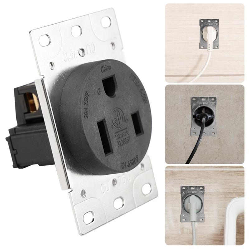 50A 250V RM 650DF NEMA 6 50R Outlet with Corrosion Resistant Construction for Industrial and Residential Use