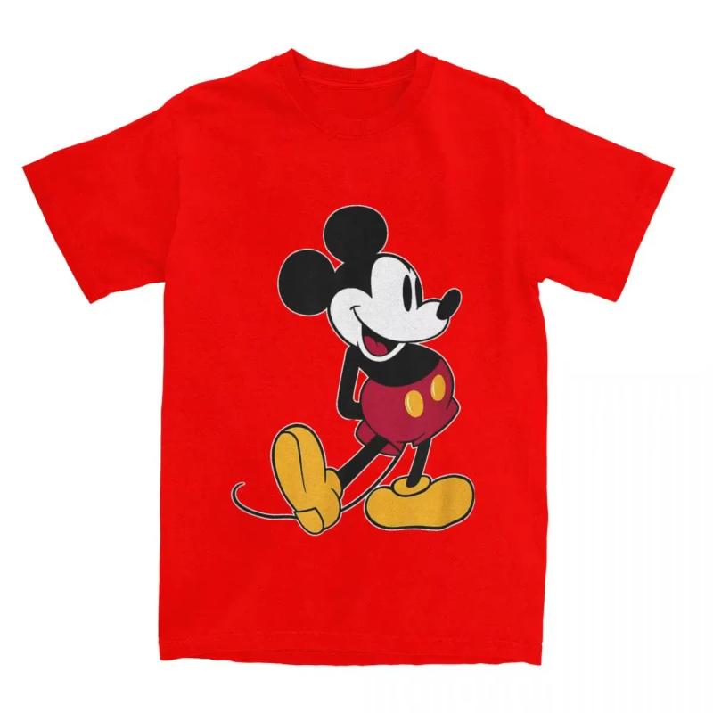 Micky Maus Cartoon Shirt Accessoires Herren Damen Reine Baumwolle Kreativ Kawaii T-Shirt Kurzarm Tops Alle Jahreszeiten