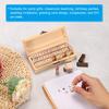 PATIKIL Week Number Rubber Wooden Number Stamp with Ink Vintage Box Perfect for DIY Craft Card Making Stamp, Pad, Gift,