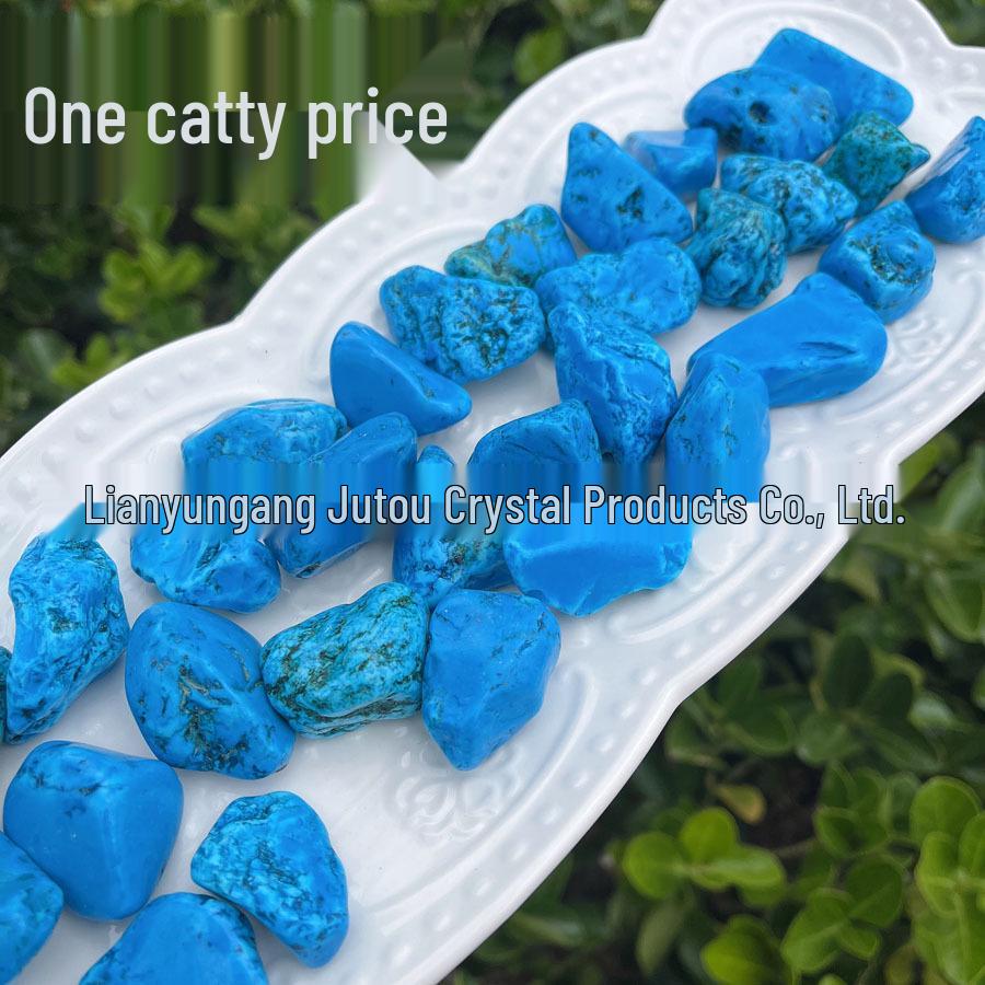 

Turquoise Rough Stone Display & Play Set: Large Blue Gravel & Rolling Stones for Diffuser & Ore Washing