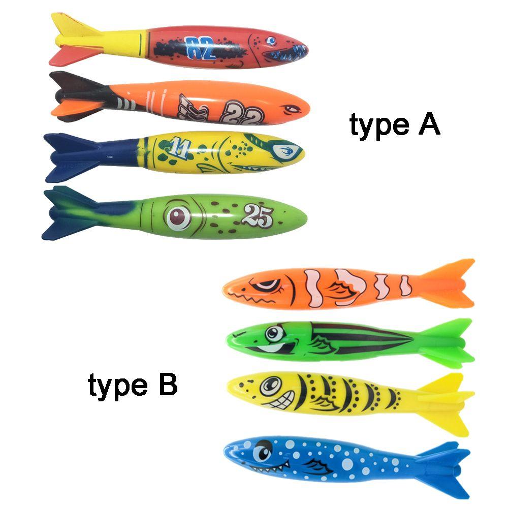 4 PCS Bathroom toys Weight Sticks Sports Rocket Diving Underwater Toys Swimming Pool Toy Swim Dive