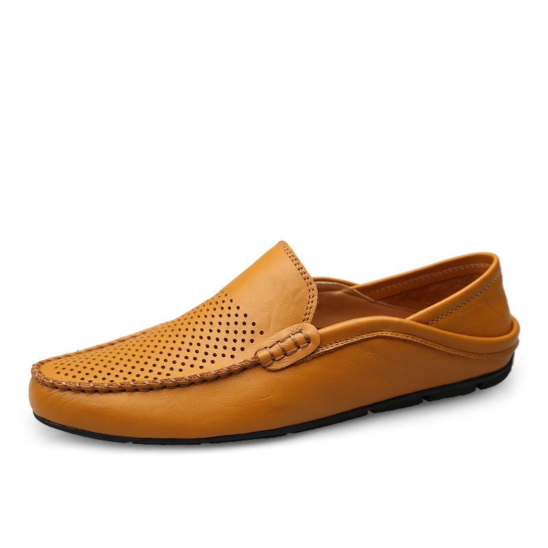 Summer Men Casual Shoes Moccasins Breathable Boat Shoes Italian Luxury Brand Mens Driving Loafers