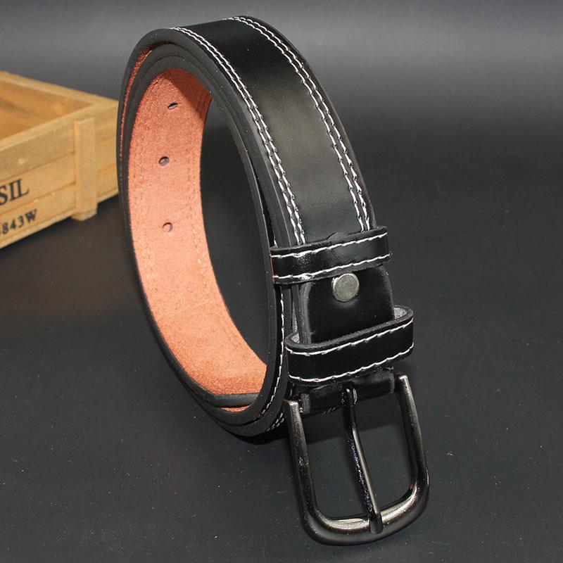 

Унисекс Белый Ремень с Гладкой Пряжкой для Повседневных и Модных Образов чёрный