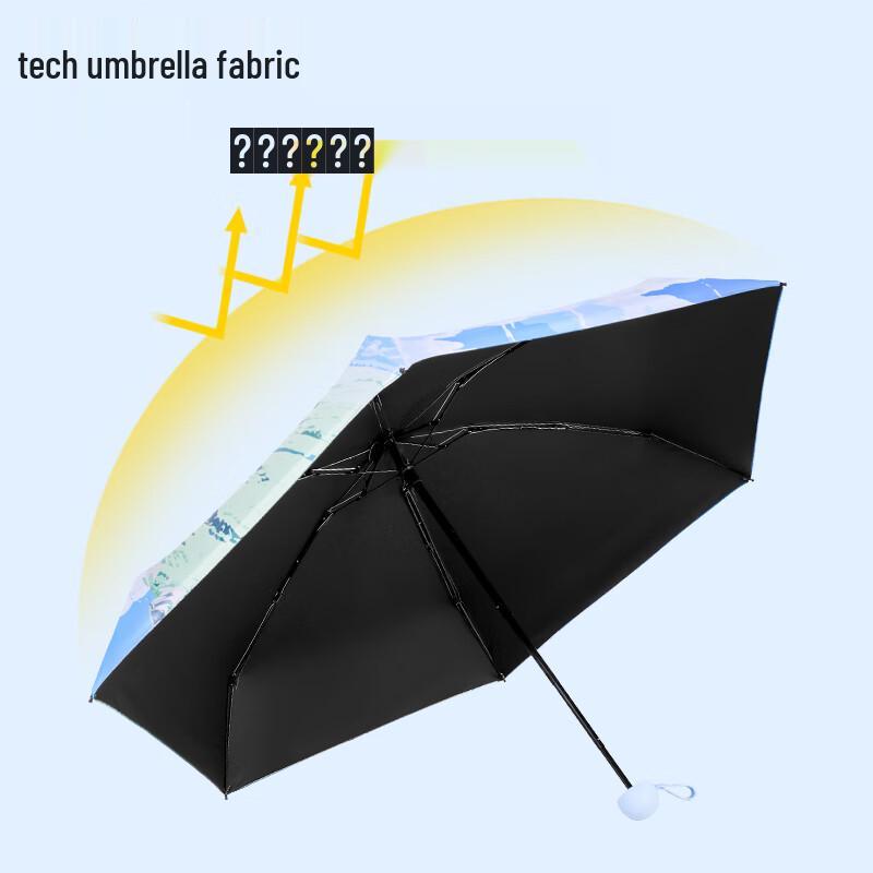 Přenosný deštník s potiskem olejomalby a UV ochranou