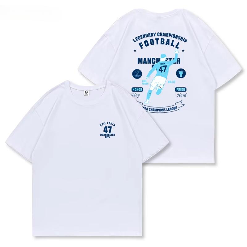 2025 Men Sport Cotton T Shirt FODEN Manchester City 47 FOden Football Tide American Casual Cotton Short Sleeve Tee Top Clothing