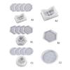 1/5Pieces Round Octagon Epoxy Casting Mould Resin Tray Coaster Mould Kit DIY
