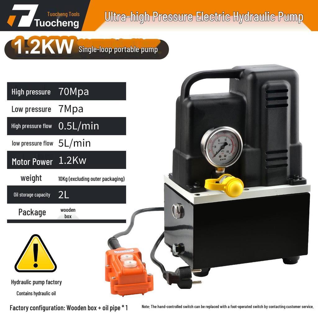 Ultra-High Pressure Electric Hydraulic Oil Pump with Solenoid Valve Dual Circuit