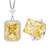 Jewelry Redeen Cut Yellow Diamond Pendant Main Stone 15 * 20