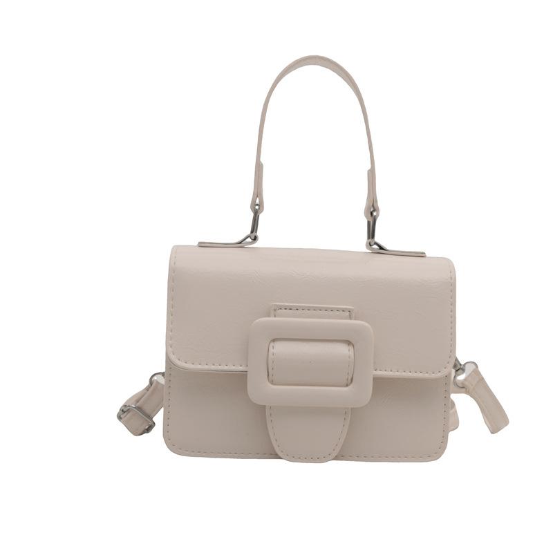 Retro Fashion Solid Color Small Square Bag Winter New Texture Simple Korean Shoulder Bag Fashionable Trendy Crossbody Bag