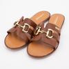 Hamia Tan Mules with Gold Buckle Women LES TROPEZIENNES PAR M.BELARBI