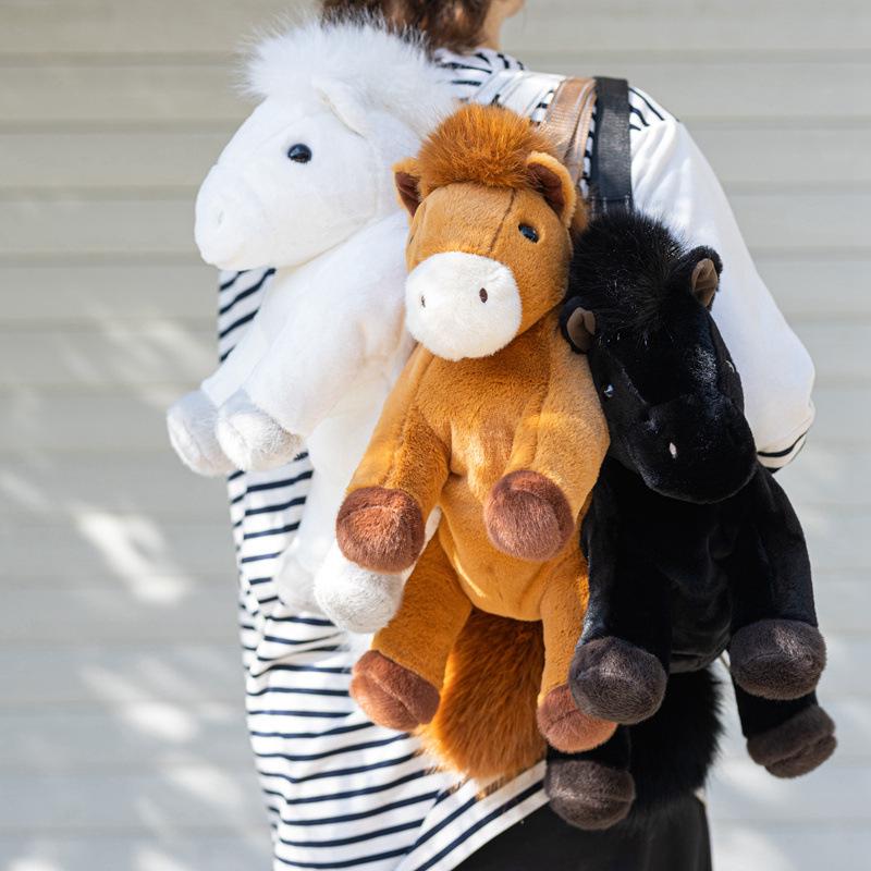 Thousand-Mile Horse Backpack: 2026 Year of the Horse Plush Pony Mascot Toy