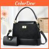 Vintage Small Pu Water Bucket Bag With Lock Closure For Daily Use
