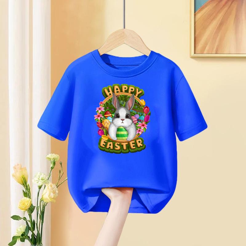 Koszulka dziecięca Królik i Króliczek Kreskówka Ubrania Dziecięce Bluzka z krótkim rękawem Koszulka letnia 2-14T