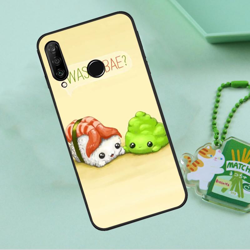 Sushi Maki Rice Kitchen Food Cute For Huawei Nova 12i 12s 7i 8i 11i 9 10 SE Y90 Y60 Y70 Y72 Y61 Y91 P30 P40 Lite P60 Pro Case