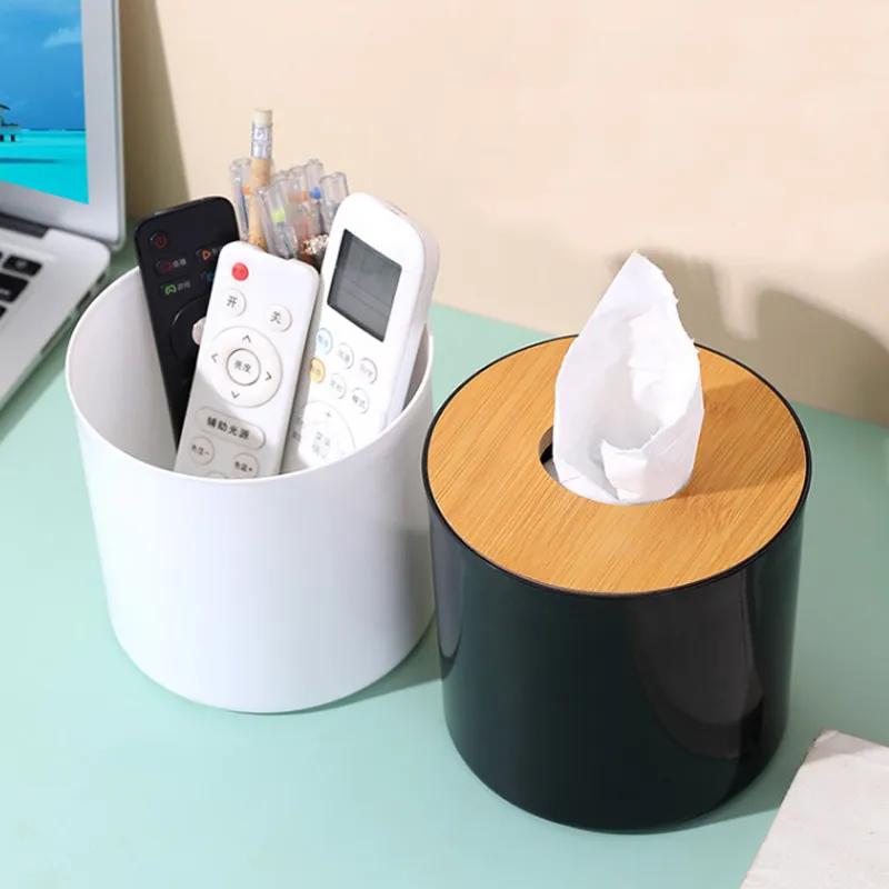 Wood Tissue Box Creative And Simple Living Room Home Paper Napkin Remote Control Storage Box Roll Paper Box Miscellaneous Storage Artifact