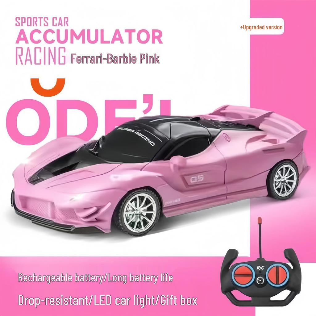 Pink Princess Rechargeable Remote Control Drifting Sports Car - Luxury Toy Gift for Girls