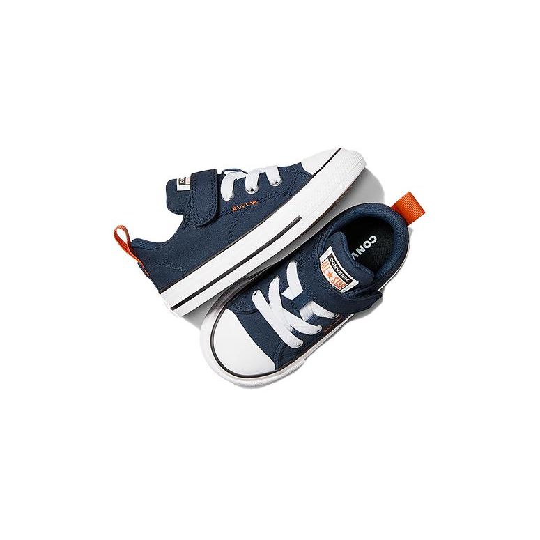 Converse Chuck Taylor All Star Canvas Velcro Durable Low Top Walker Shoes Baby sneaker Navy-Blue A07703C